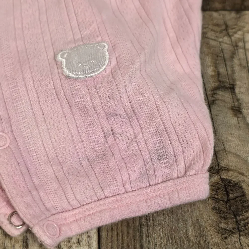 Vintage Romper Pink Teddy Bear One Piece Size 6